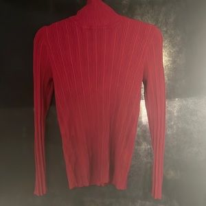 Red turtleneck